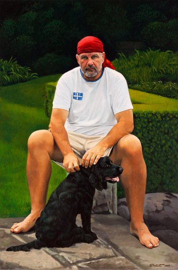 AGNSW prizes Peter Smeeth Peter FitzSimons, author, from Archibald Prize 2010
