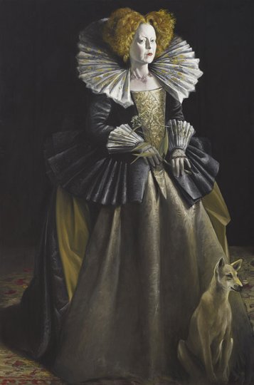 AGNSW prizes Mark Thompson Greta Scacchi as Queen Elizabeth in Mary Stuart, from Archibald Prize 2009